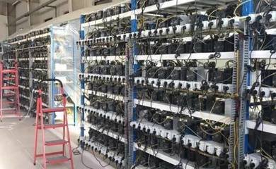 A large-scale mining farm in operation