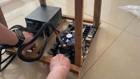 An array of eco-friendly mining rigs in a hosted facility, illustrating the integration of renewable energy in cryptocurrency mining operations